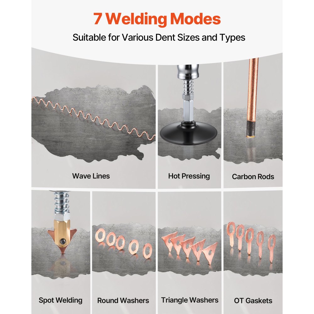 VEVOR Stud Welder Dent Repair Kit, Spot Welding Machine with Slide Hammer Dent Puller, Professional Dent Removal Kit for Auto Body Dent Repair