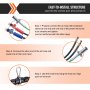 easy-to-install VEVOR semi truck air lines kit; connecting air hose, power line, and using hook kit.