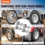 VEVOR Rear Axle Wheel Covers, Spiked Axle Cover for Semi Truck, ABS Electroplate Rust-Resistant Lug Nut Covers, Universal Fit, Installation Tool Included, Complete Axle Cover Combo Kit