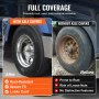 VEVOR Rear Axle Wheel Covers, Spiked Axle Cover for Semi Truck, ABS Electroplate Rust-Resistant Lug Nut Covers, Universal Fit, Installation Tool Included, Complete Axle Cover Combo Kit