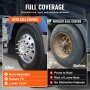 VEVOR Rear Front Axle Wheel Covers, Spiked Axle Cover for Semi Truck, ABS Rust-Resistant Lug Nut Covers, Universal Fit, Installation Tool Included, 2 Front and 4 Rear Axle Hub Covers Combo Kit