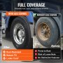 VEVOR Rear Axle Wheel Covers, Dome Axle Cover for Semi Truck, ABS Electroplate Rust-Resistant Lug Nut Covers, Universal Fit, Installation Tool Included, Complete Axle Cover Combo Kit