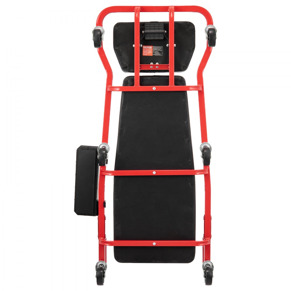 VEVOR Mechanic's Dolly, 1118 mm, 136,1 kg draagvermogen, autodolly met 6 zwenkwielen, verstelbare, gevoerde hoofdsteun, gereedschapsbak, robuust stalen frame voor garages, reparatiewerkplaatsen en doe-het-zelvers
