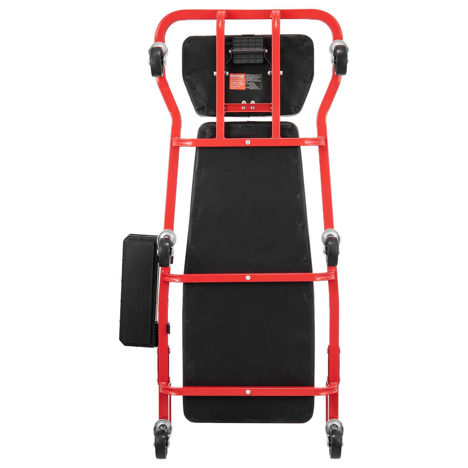 VEVOR Mechanic's Dolly, 1118 mm, 136,1 kg draagvermogen, autodolly met 6 zwenkwielen, verstelbare, gevoerde hoofdsteun, gereedschapsbak, robuust stalen frame voor garages, reparatiewerkplaatsen en doe-het-zelvers