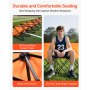 VEVOR Draagbare Teambank Campingbank (6 Personen) met Zijvakken & Draagtas, Opvouwbare Bank met Rugleuning, Zijbank Sportbank voor Voetbal Honkbal Buitenactiviteiten Oranje