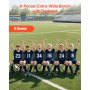 VEVOR Draagbare Team Bench Campingbank (6 Personen) met Zijvakken & Draagtas & Achterzak, Opvouwbare Bank met Rugleuning, Zijbank voor Voetbal Honkbal Buiten Zwart