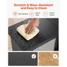 VEVOR TV-standaard voor 65 inch TV-kast met lichtbalk Tafel Hout