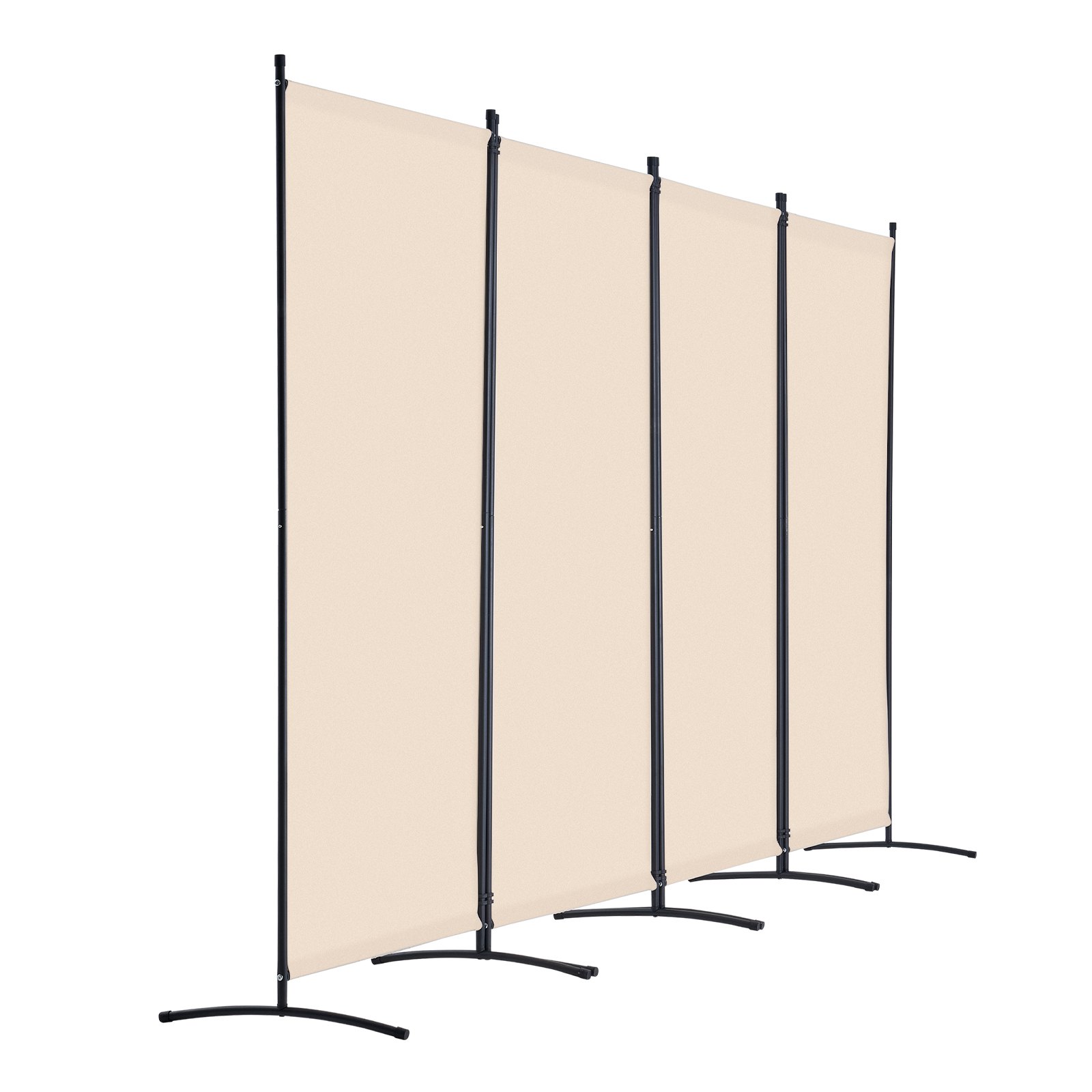 VEVOR Room Divider 4 Panelen Scherm 3464 x 1840 x 520 mm, Opvouwbaar Privacy Scherm & Draagbare Scheidingswand voor Ruimteverdeling, Vrijstaande Room Divider voor Kantoor Slaapkamer Studeerkamer, Beige