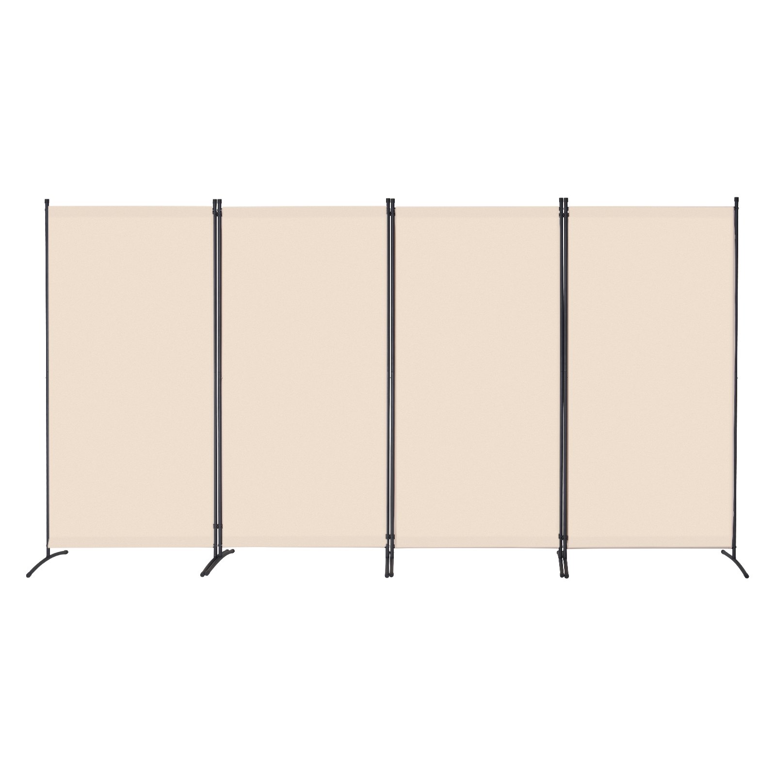 VEVOR Room Divider 4 Panelen Scherm 3464 x 1840 x 520 mm, Opvouwbaar Privacy Scherm & Draagbare Scheidingswand voor Ruimteverdeling, Vrijstaande Room Divider voor Kantoor Slaapkamer Studeerkamer, Beige