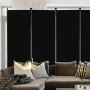 VEVOR Room Divider 6 Panelen Scherm 3110 x 1805 x 450 mm, Opvouwbaar Privacy Scherm & Draagbare Scheidingswand voor Ruimteverdeling, Vrijstaande Room Divider voor Kantoor Slaapkamer Studeerkamer, Zwart