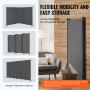 VEVOR Room Divider, 6 Panels Room Divider, Folding Privacy Screen and Portable Partition Divider for Room Separation, Freestanding Room Partitions for Office, Bedroom, Study, Grey