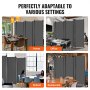 VEVOR Room Divider, 6 Panels Room Divider, Folding Privacy Screen and Portable Partition Divider for Room Separation, Freestanding Room Partitions for Office, Bedroom, Study, Grey