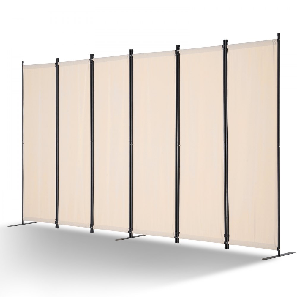 VEVOR scheidingsscherm 311cm 6 panelen kantoor beige privacyscherm