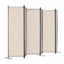 VEVOR Room Divider, 6 Panels Room Divider, Folding Privacy Screen and Portable Partition Divider for Room Separation, Freestanding Room Partitions for Office, Bedroom, Study, Beige