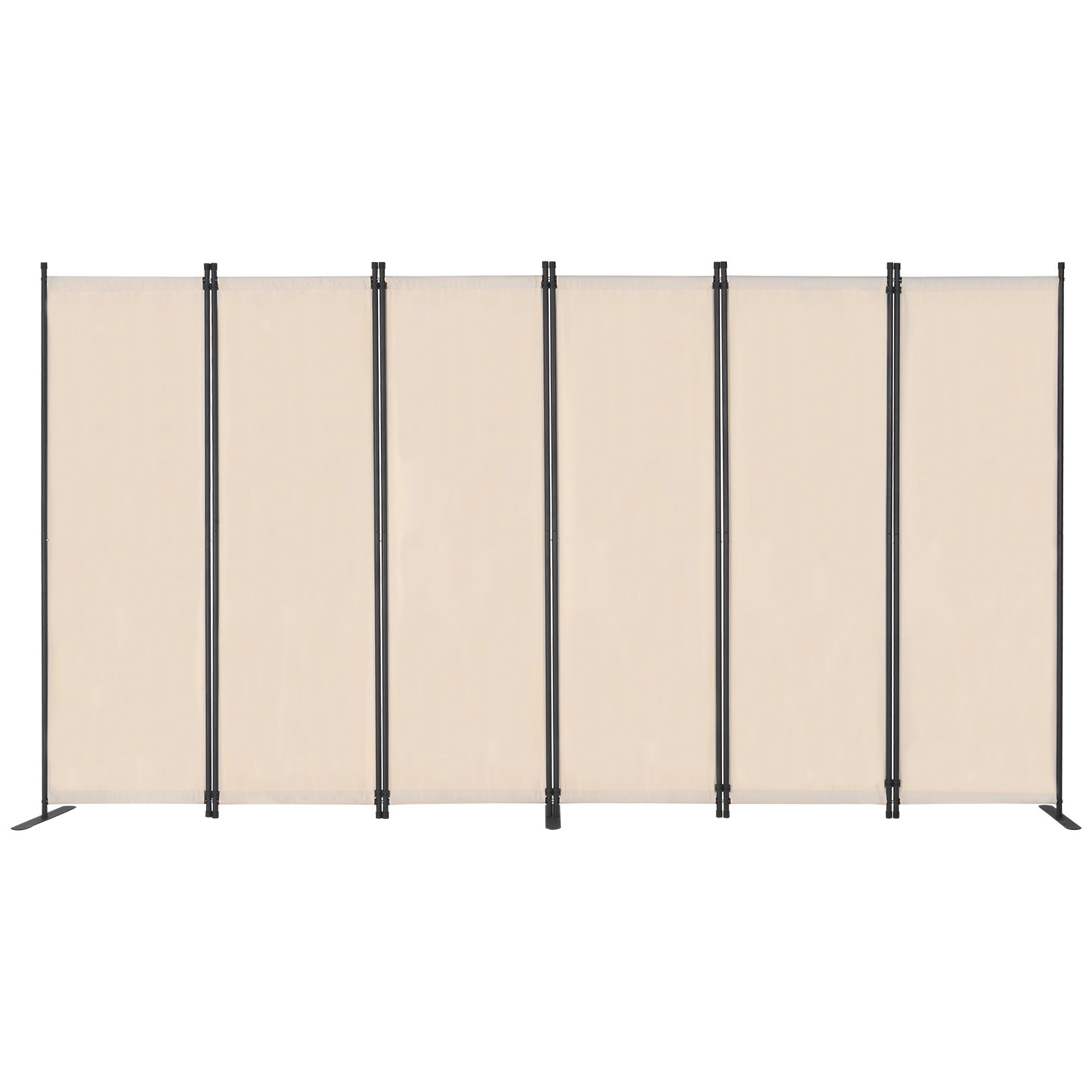 VEVOR Room Divider 6 Panelen Scherm 3110 x 1805 x 450 mm, Opvouwbaar Privacy Scherm & Draagbare Scheidingswand voor Ruimteverdeling, Vrijstaande Room Divider voor Kantoor Slaapkamer Studeerkamer, Beige