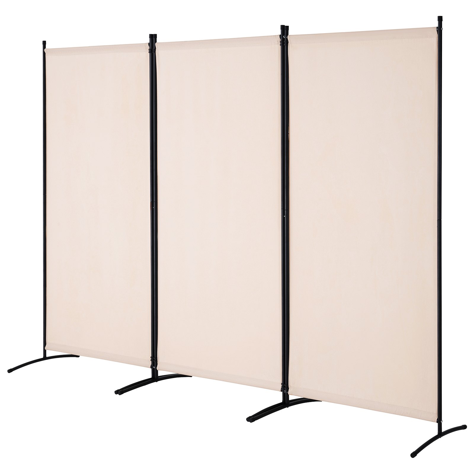 VEVOR Room Divider, 3 Panels Room Divider, Folding Privacy Screen and Portable Partition Divider for Room Separation, Freestanding Room Partitions for Office, Bedroom, Study, Beige