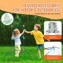 kids enjoying outdoor play with VEVOR tent fort kit, including a colorful storage bag and blanket clips.