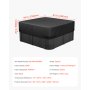 VEVOR Outdoor Hot Tub Cover, 93x93x20in/2362x2362x508mm Weatherproof & Waterproof Hot Tub Cover Protector, 600D Heavy Duty Oxford Fabric and 950N Tearing Strength, Square Spa Covers for Hottub, Black
