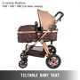 BuoQua 2 in 1 Baby Strollers Lightweight Stroller 15KG Load capacity, Portable Infant Baby Carriage Stroller Travel System Adjustable, High View Baby Pram Anti Shock Pushchair Pram Buggy