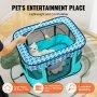 VEVOR Foldable Pet Playpen, 32'' x 24'' x 22'' Portable Dog Playpen, Crate Kennel for Puppy, Dog, Cat, Waterproof 600D Oxford Cloth, Removable Zipper, for Indoor Outdoor Travel Camping Use (Rectangle,