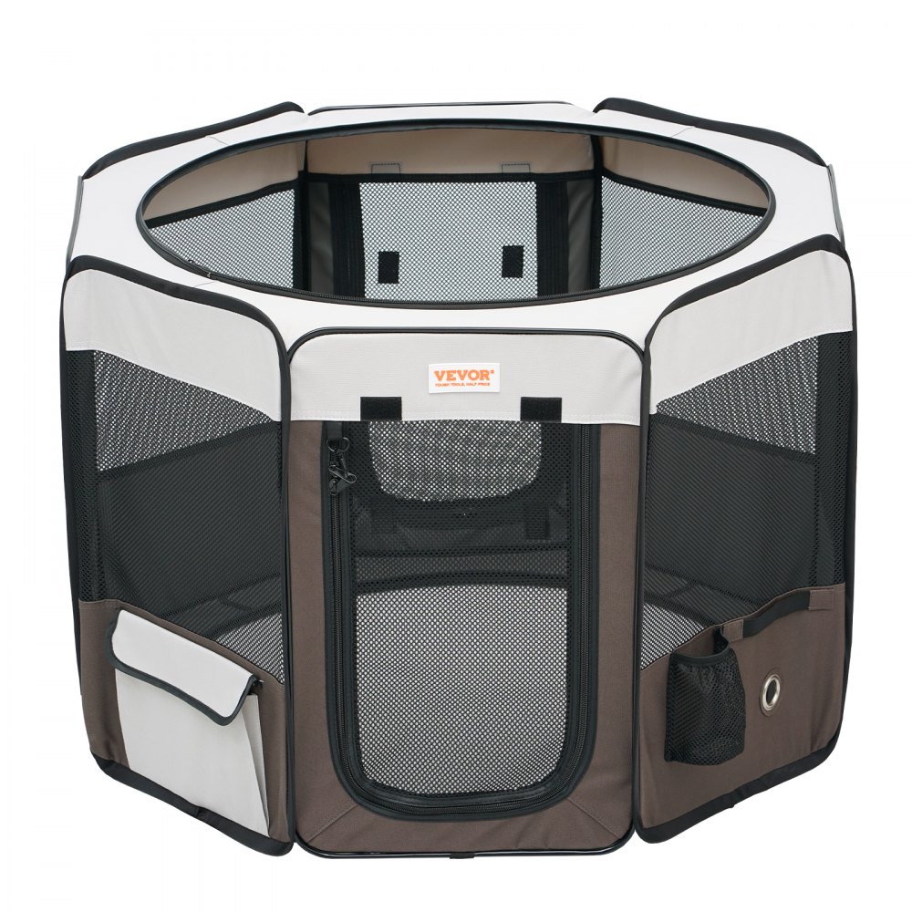 VEVOR Opvouwbare Puppyren 914 x 914 x 584 mm Puppyren Huisdierren 13 x 5 cm Opvouwbare Kom Hondenren 600D Oxford Stof Hondenren Buitenverblijf voor Kleine en Middelgrote Huisdieren
