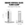 VEVOR Glass Clamp, 10 PCS Square Glass Railing Bracket for 0.31 "-0.47 " Tempered Glass, 304 Stainless Steel Glass Mounting Clamp, 0.12” Thick Glass Shelf Bracket for Balcony, Garden, Stair, Silver