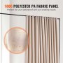 VEVOR Room Divider, 8 ft x 10 ft Portable Panel Room Divider with Wheels Curtain Divider Stand, Room Divider Privacy Screen for Office, Bedroom, Dining Room, Study, Khaki