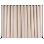 VEVOR Room Divider, 8 ft x 10 ft Portable Panel Room Divider with Wheels Curtain Divider Stand, Room Divider Privacy Screen for Office, Bedroom, Dining Room, Study, Khaki