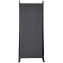 VEVOR room divider, black frame with a solid black screen, standing upright against a white background.