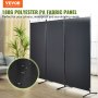 VEVOR room divider with black 180g polyester pa fabric panels, ideal for privacy and sun shading needs.