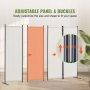 VEVOR Room Divider Scheidingswand 4-delig scherm Vouwscherm voor kantoor Slaapkamer Eetkamer Studeerkamer Balkon Vrijstaande kamerverdeler (228 x 45 x 172,5 cm), Wit