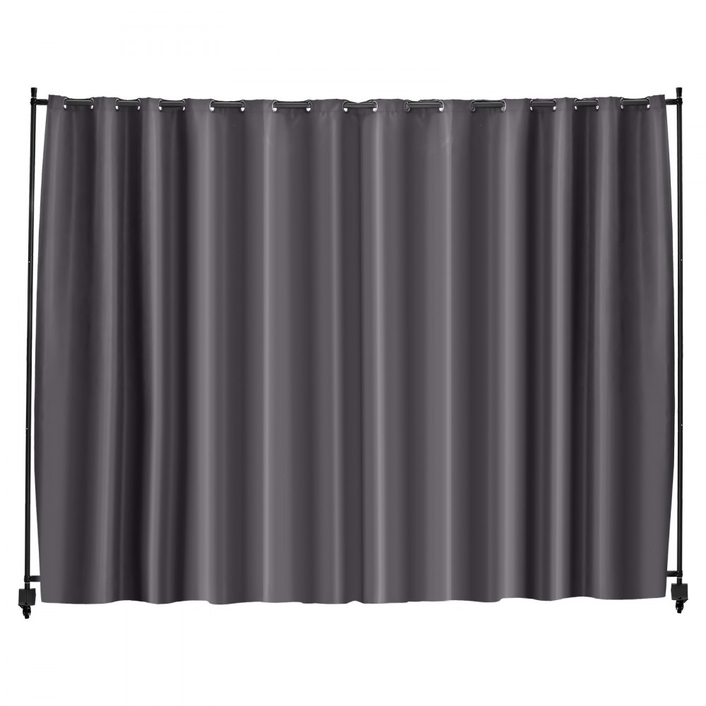 VEVOR kamerscherm, enkel paneel, draagbaar privacyscherm voor kantoor, slaapkamer, eetkamer, studeerkamer, balkon, oprolbaar kamerscherm (308,5 x 45 x 245,5 cm), grijs