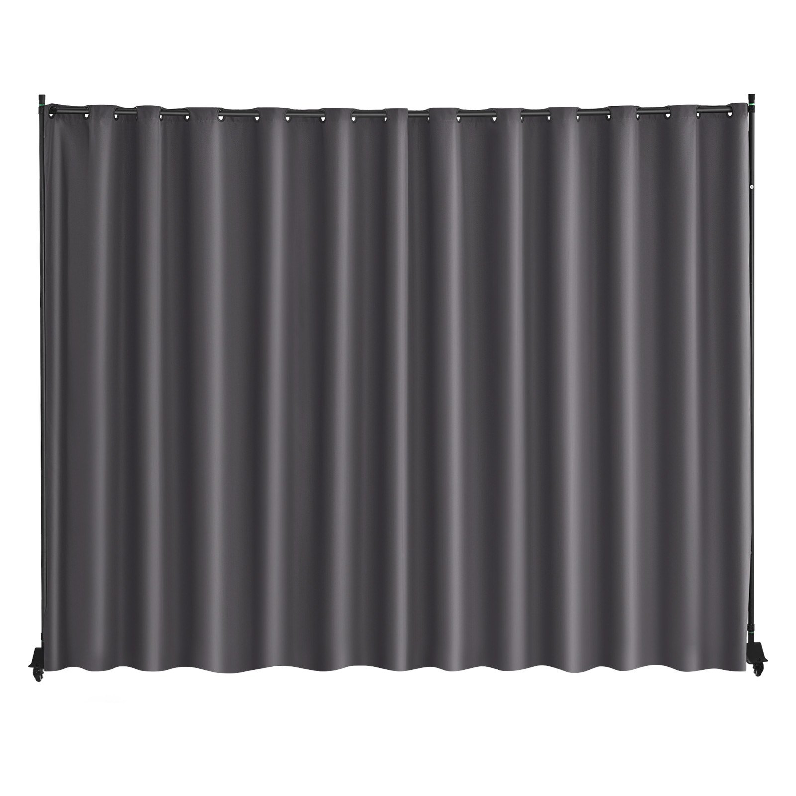 VEVOR kamerscherm, enkel paneel, draagbaar privacyscherm voor kantoor, slaapkamer, eetkamer, studeerkamer, balkon, oprolbaar kamerscherm (308,5 x 45 x 245,5 cm), grijs