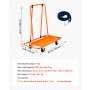 VEVOR Paneelwagen, draagvermogen 816 kg, transportwagen met 4 zwenkwielen, paneelwagen, paneelwagen met spanband, transporthulp voor multiplex, gipsplaat, glas, oranje, 1150 x 555 x 1180 mm