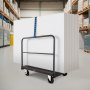 VEVOR Drywall Cart Dolly, 816 kg Load Capacity, 2-in-1 Steel Panel Truck Cart with 12.5 mm Swivel Casters, 91.4 x 61 cm Platform Truck with 3 Side Handrails for Factory, Warehouse, Garage, Black