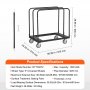 VEVOR Drywall Cart, 1500 Pound Panel Cart with 36.02" x 24.02" Deck and 5" Swivel Wheels, Heavy Duty Drywall Cart, Handling Wall Panels, Sheetrock, Lumber, for Garage, Home