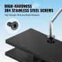 VEVOR glass clamp with high-hardness 304 stainless steel screws, highlighted for strength and durability.