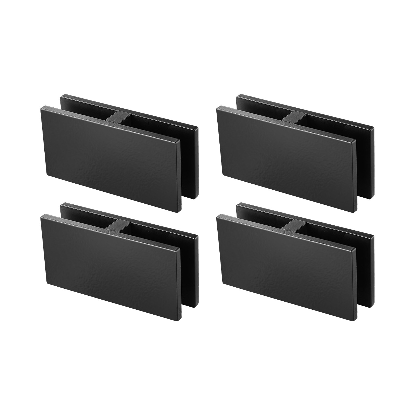 VEVOR Glass Clamp, 4 PCS Rectangle Glass Railing Bracket for 0.31 "-0.47 " Tempered Glass, 304 Stainless Steel Glass Mounting Clamp, 0.2” Thick Glass Shelf Bracket for Balcony, Garden, Pool, Stair