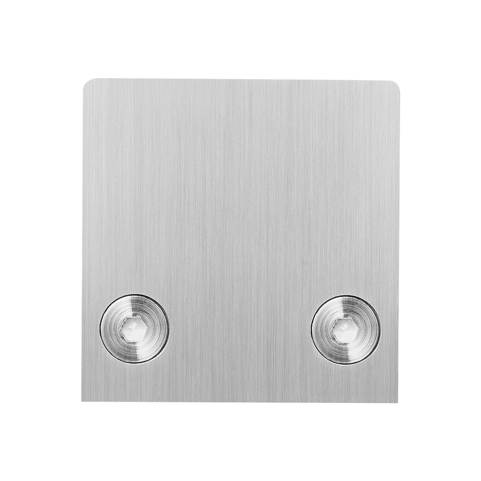 VEVOR Glasklem, 4-pack vierkante glazen balustradebeugel voor 0,31"-0,47" gehard glas, 304 roestvrijstalen glasmontageklem, glazen plankbeugel voor balkon, tuin, zwembad, trap, zilver