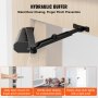 VEVOR Door Closer, Automatic Door Closer Commercial or Residential Use for Door Weights 68 kg, Adjustable Size Hydraulic Buffer Door Closers Heavy Duty Cast Aluminum Body, Easy Install, Black