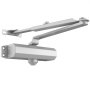 VEVOR door closer automatic gate closer for commercial or private use for door weights up to 68 kg bar door closer with hydraulic buffer housing made of cast aluminum silver