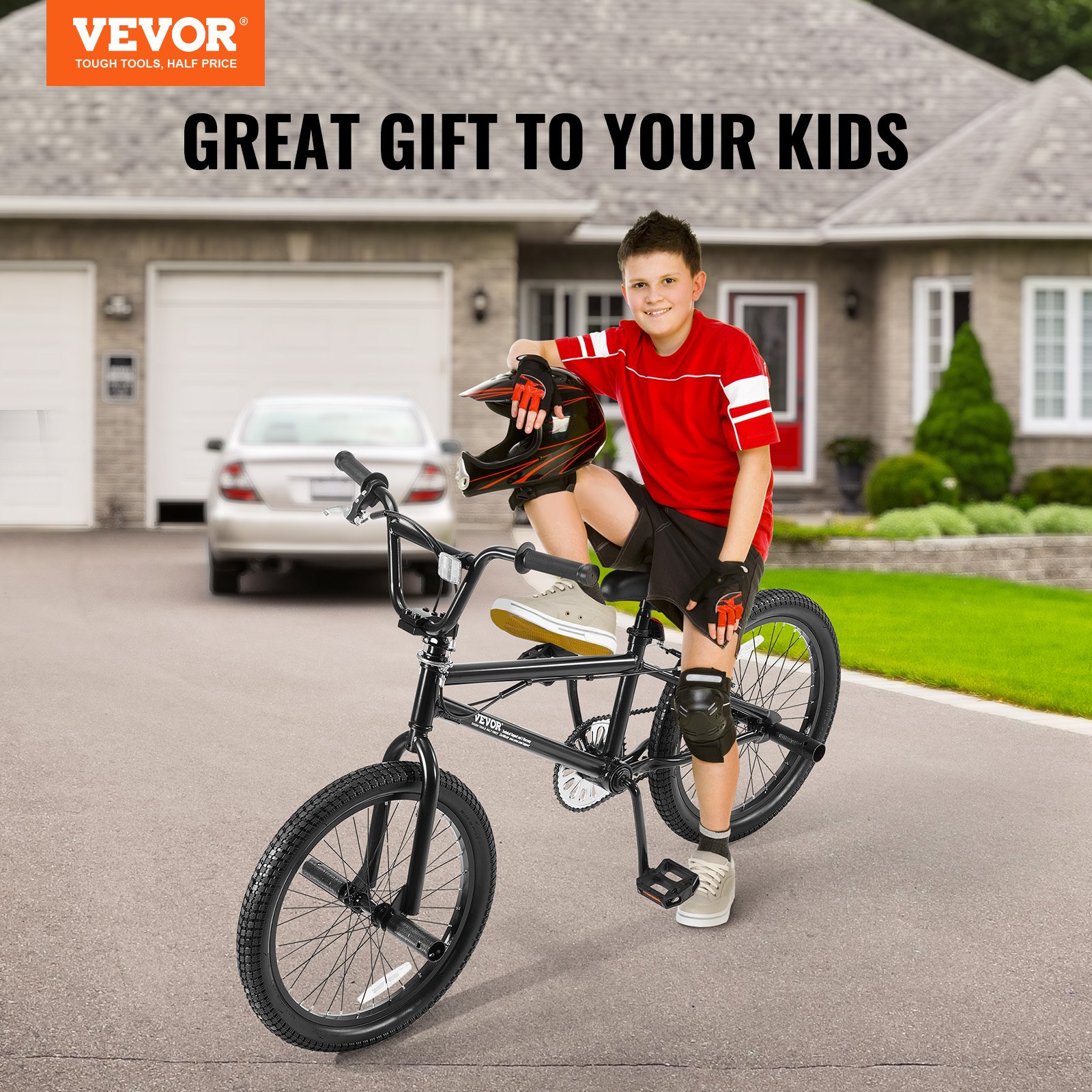 VEVOR BMX Bike, 20-Inch Wheel Freestyle Bike, BMX Race Bike with 360° Rotor and 4 Pegs, Beginner-Level BMX to Advanced Riders, BMX Bicycles for Teen Adult Men Women, Lightweight Aluminum Alloy Frame