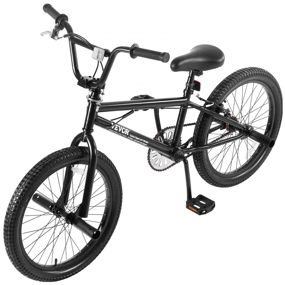 VEVOR BMX Bike, 20-Inch Wheel Freestyle Bike, BMX Race Bike with 360° Rotor and 4 Pegs, Beginner-Level BMX to Advanced Riders, BMX Bicycles for Teen Adult Men Women, Durable Hi-Ten Steel Frame