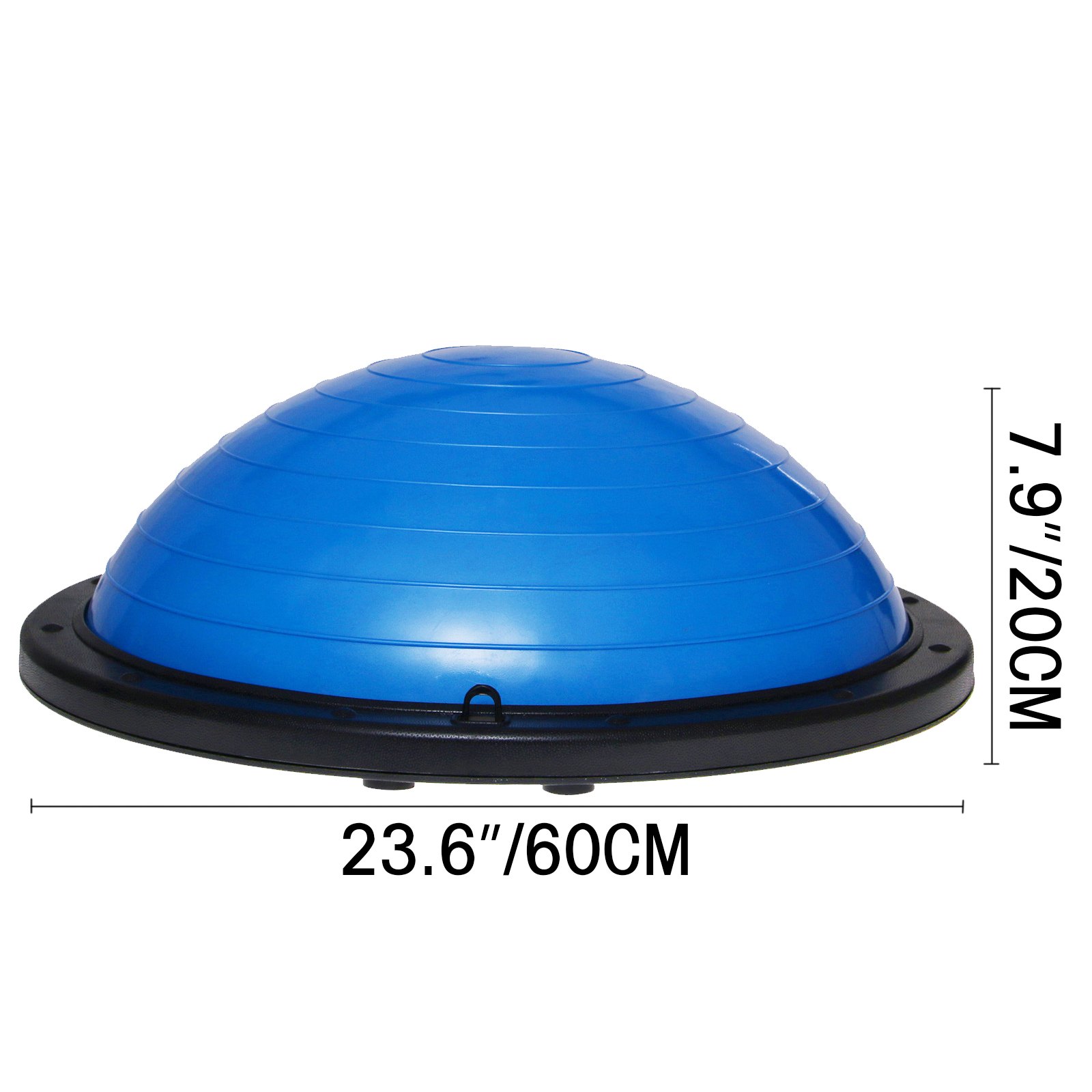 VEVOR Balance Ball 60 cm Balance Trainer, Strength Training Balance Half Yoga Balance Balls Fitness Exercise with Pump Blue Hemisphere Dome Ball Weight Capacity 300 kg Balance Trainer,