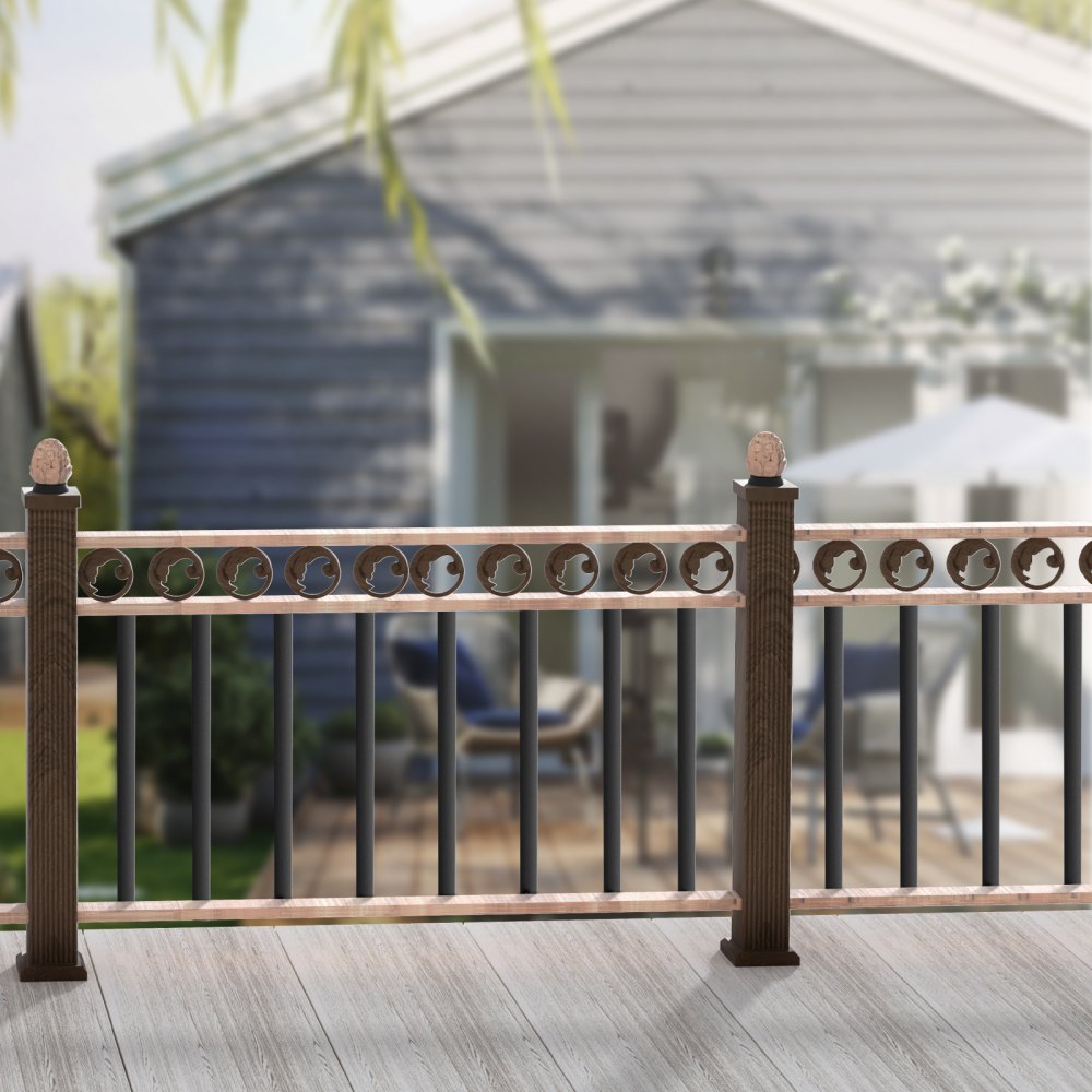 VEVOR Metalen Balusters voor Trappen, 25 x 5,5 x 965 mm, Platte Decoratieve Balusters van Aluminiumlegering, Verpakking van 72 Balusters voor Terras met Schroeven, Klassieke Holle Terrasleuning