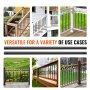 VEVOR Metalen Balusters voor Trappen, 25 x 5,5 x 750 mm Platte Decoratieve Balusters van Aluminiumlegering, 51 Pak Balusters voor Terras met Schroeven, Klassieke Holle Terrasleuning
