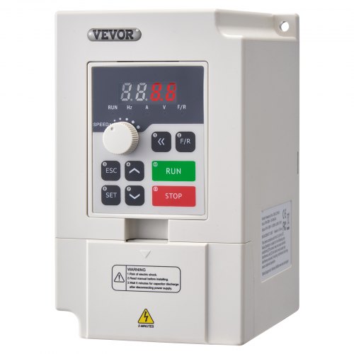 DEWIN Variabele frequentieaandrijving, VFD-snelheidsregelaar 220V 1-fase-ingang 3-fase-uitgang VFD-omvormer Frequentieomvormer Motorsnelheidsregelaar(1.5kW