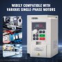 VEVOR Frequentieomvormer Omvormer 4HP 1/3-fase AC 220V Ingang naar 3-fase AC