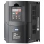 black VEVOR variable frequency drive with digital display, control buttons, and warning labels.