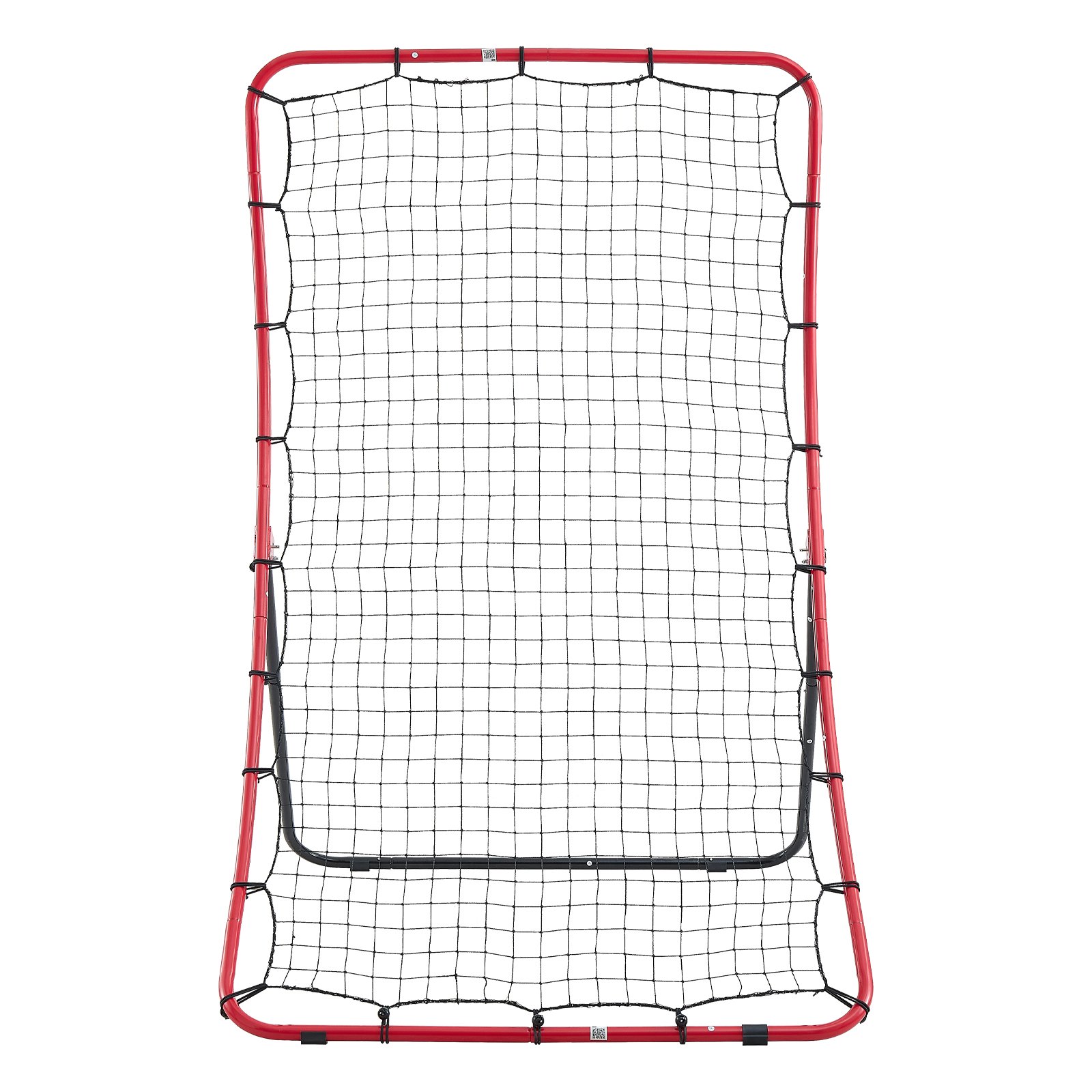 VEVOR honkbal- en softbalreboundnet 1080x1025x1740 mm, reboundnet voor honkbal- en softbaltraining, met 5 hoeken, Q195 stalen frame, gebogen PE-net, 4 grondankers en opvouwbaar ontwerp.